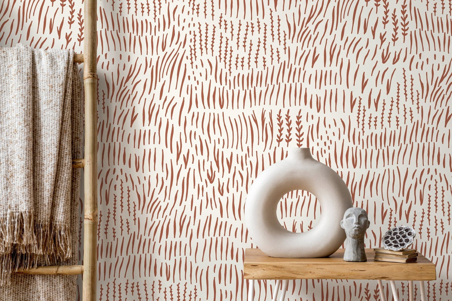 Abstract Organic Lines Wallpaper - D291 - WallTrend