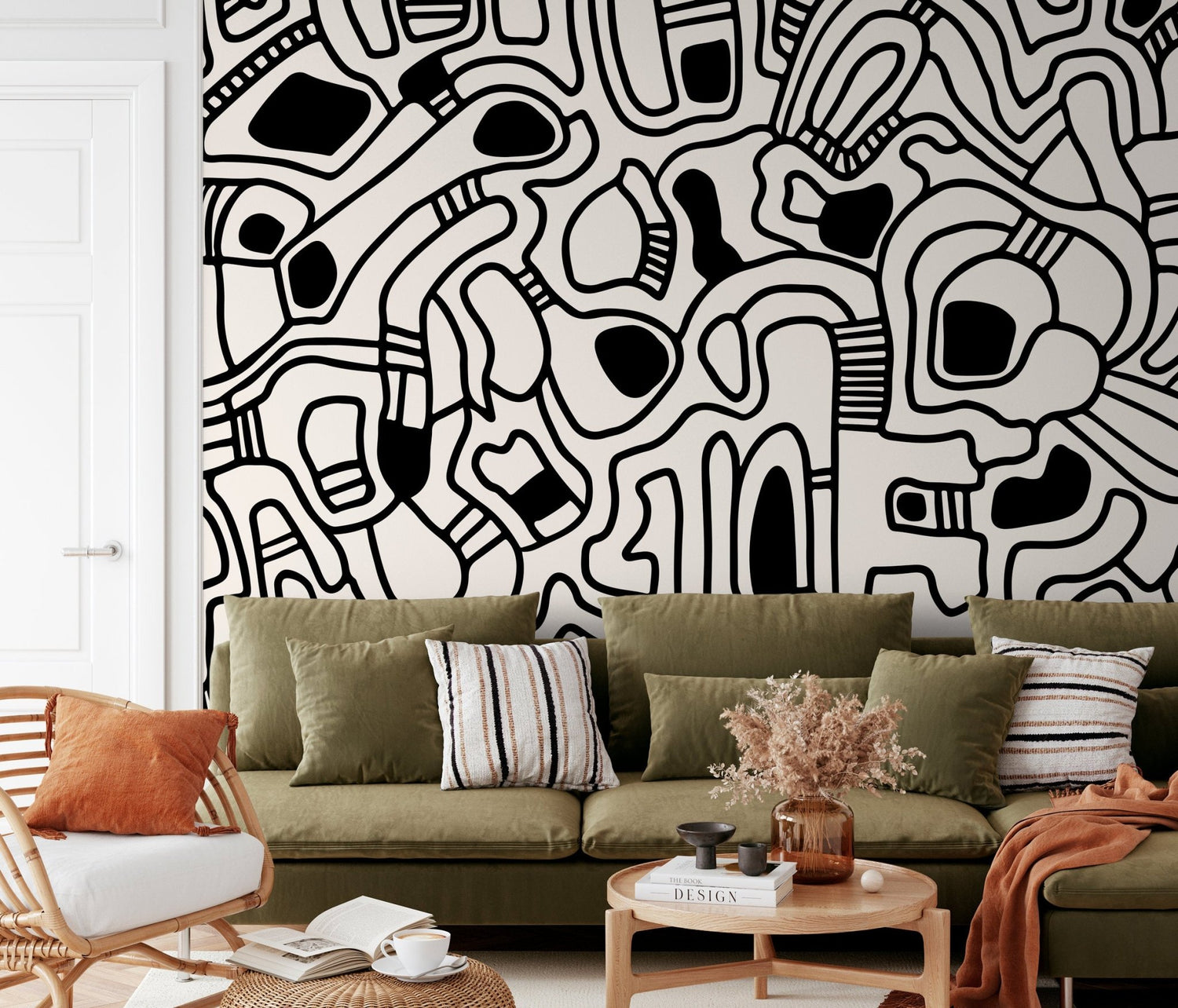 Abstract Organic Maze Wallpaper - X143 - WallTrend