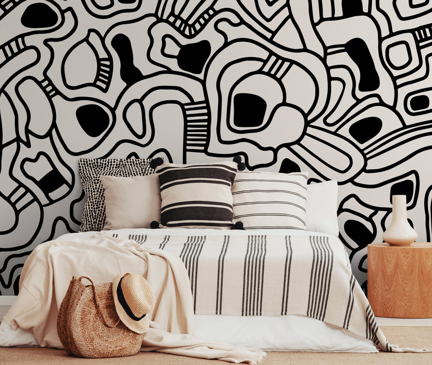 Abstract Organic Maze Wallpaper - X143 - WallTrend