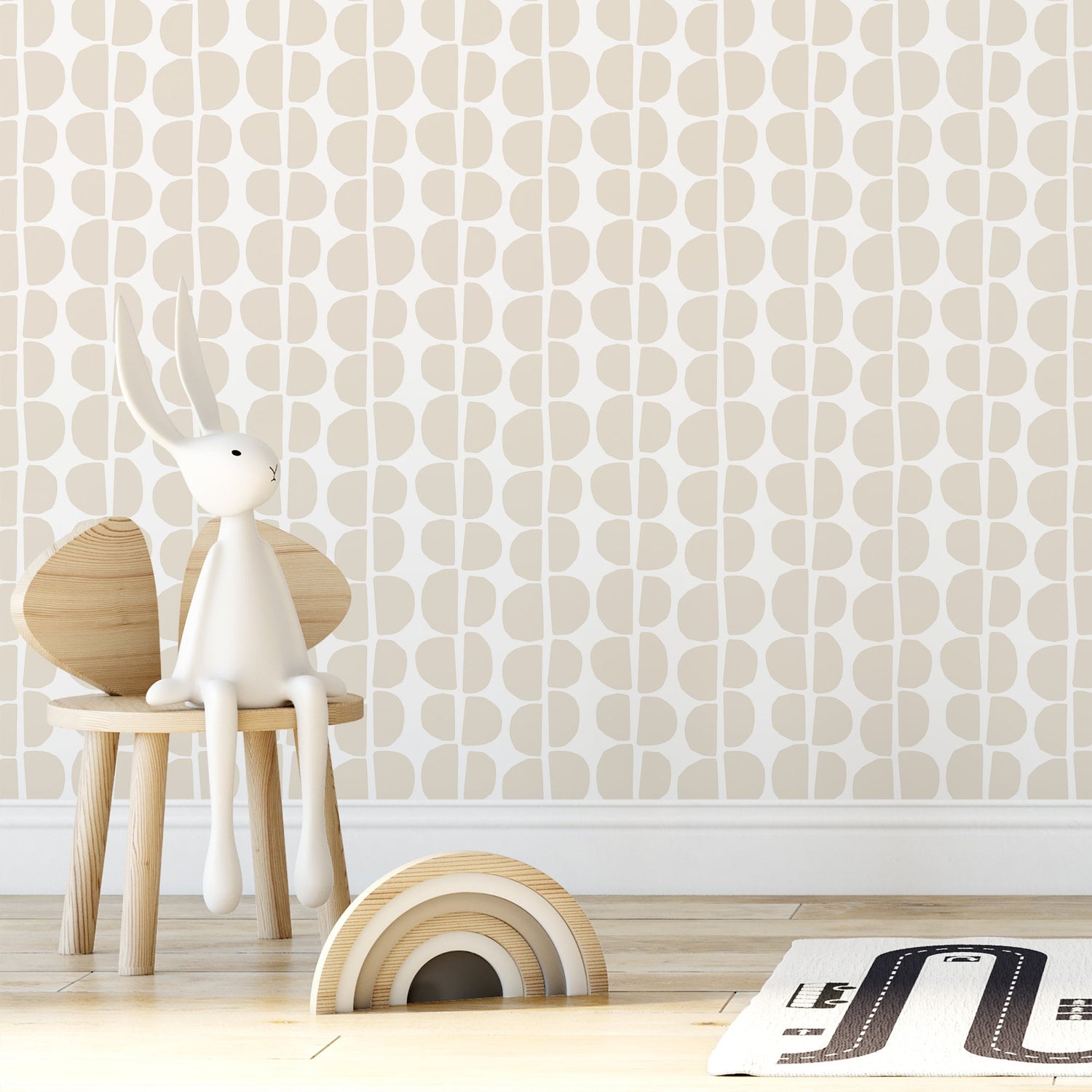 Abstract Organic Shapes Wallpaper - C221 - WallTrend