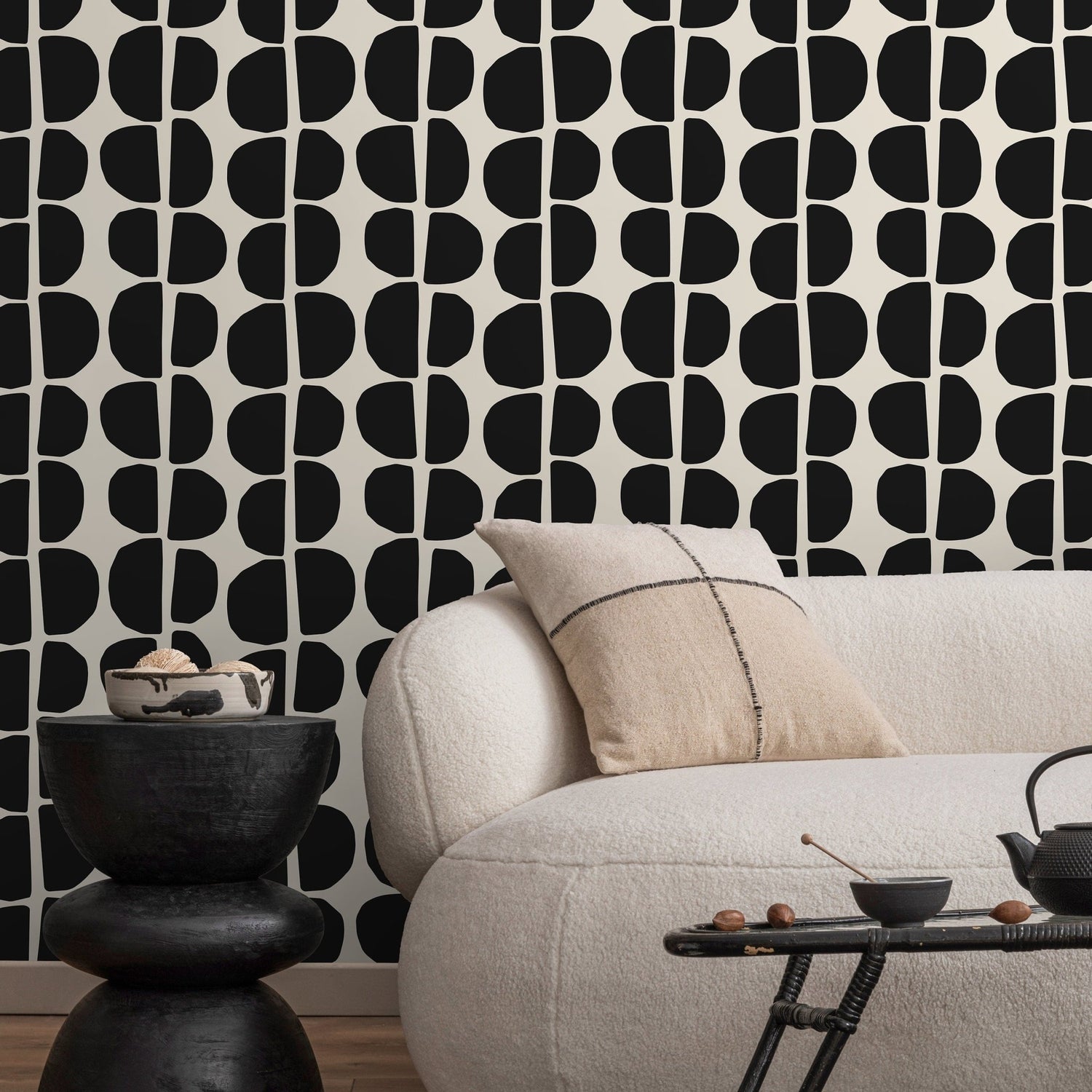 Abstract Organic Shapes Wallpaper - C222 - WallTrend