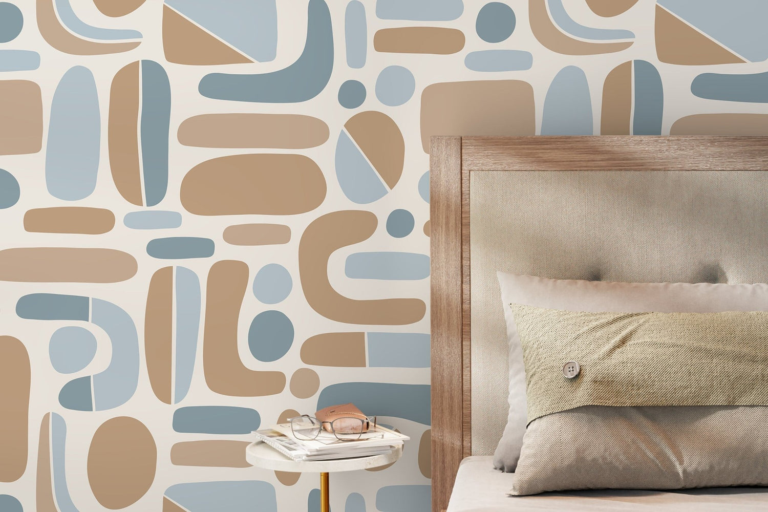 Abstract Organic Shapes Wallpaper - D304 - WallTrend