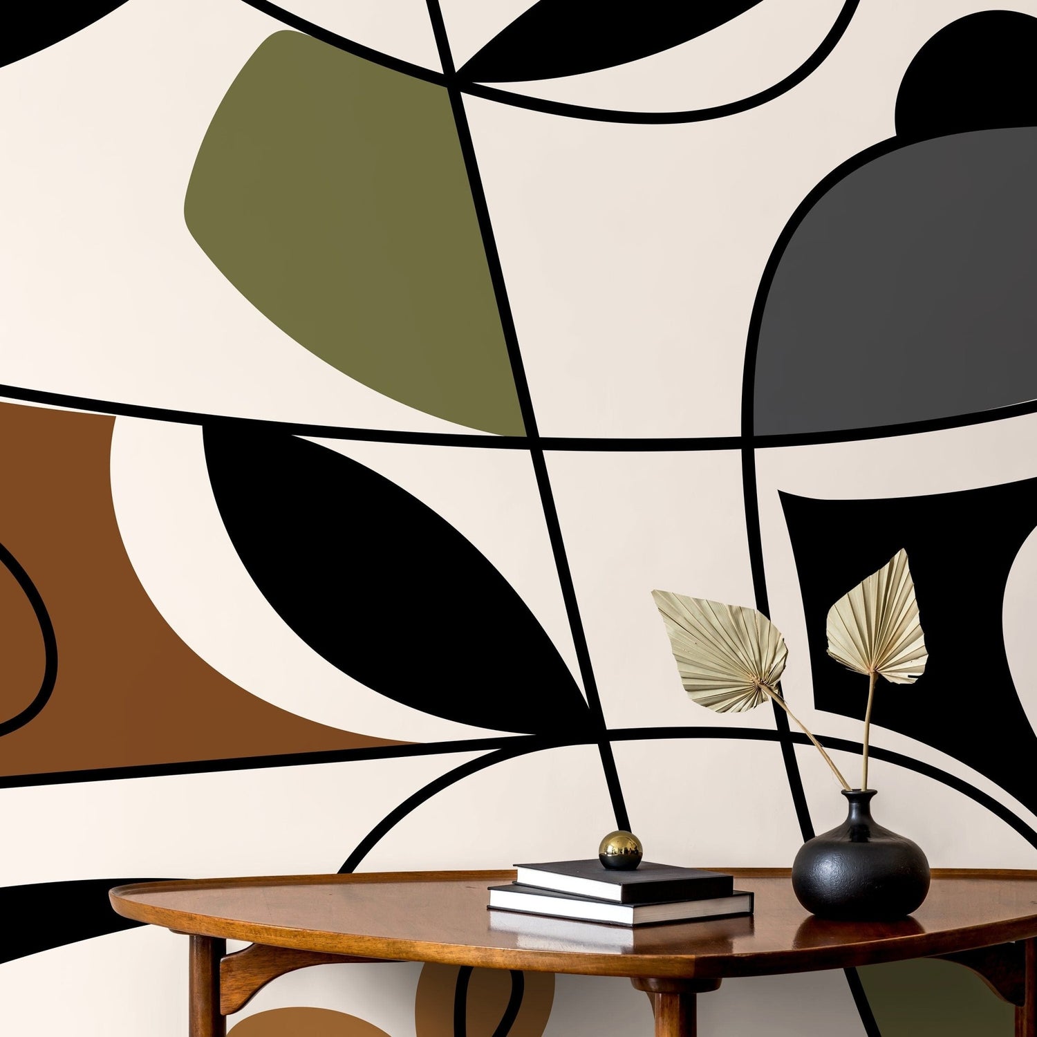 Abstract Organic Shapes Wallpaper - D561 - WallTrend