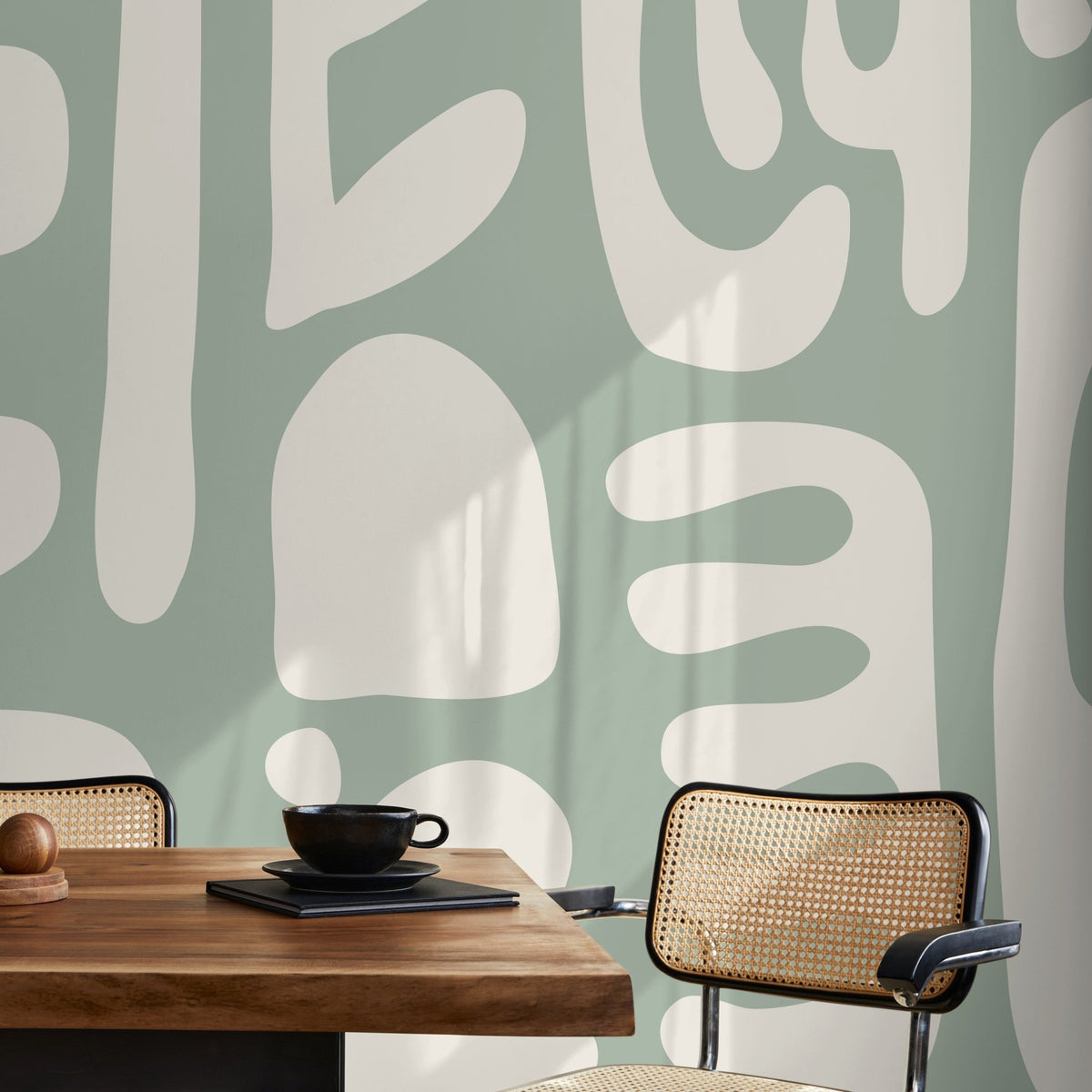 Abstract Organic Shapes Wallpaper - D593 - WallTrend