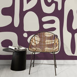 Abstract Organic Shapes Wallpaper - D594 - WallTrend