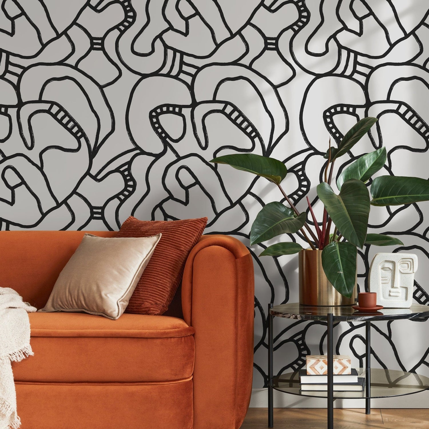 Abstract Organic Shapes Wallpaper - X107 - WallTrend