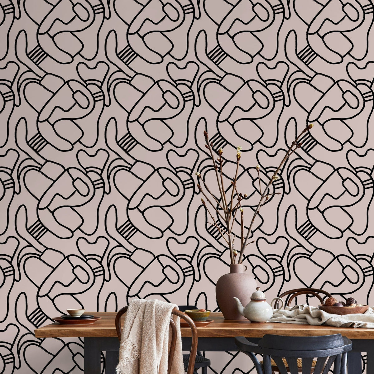 Abstract Organic Shapes Wallpaper - X108 - WallTrend