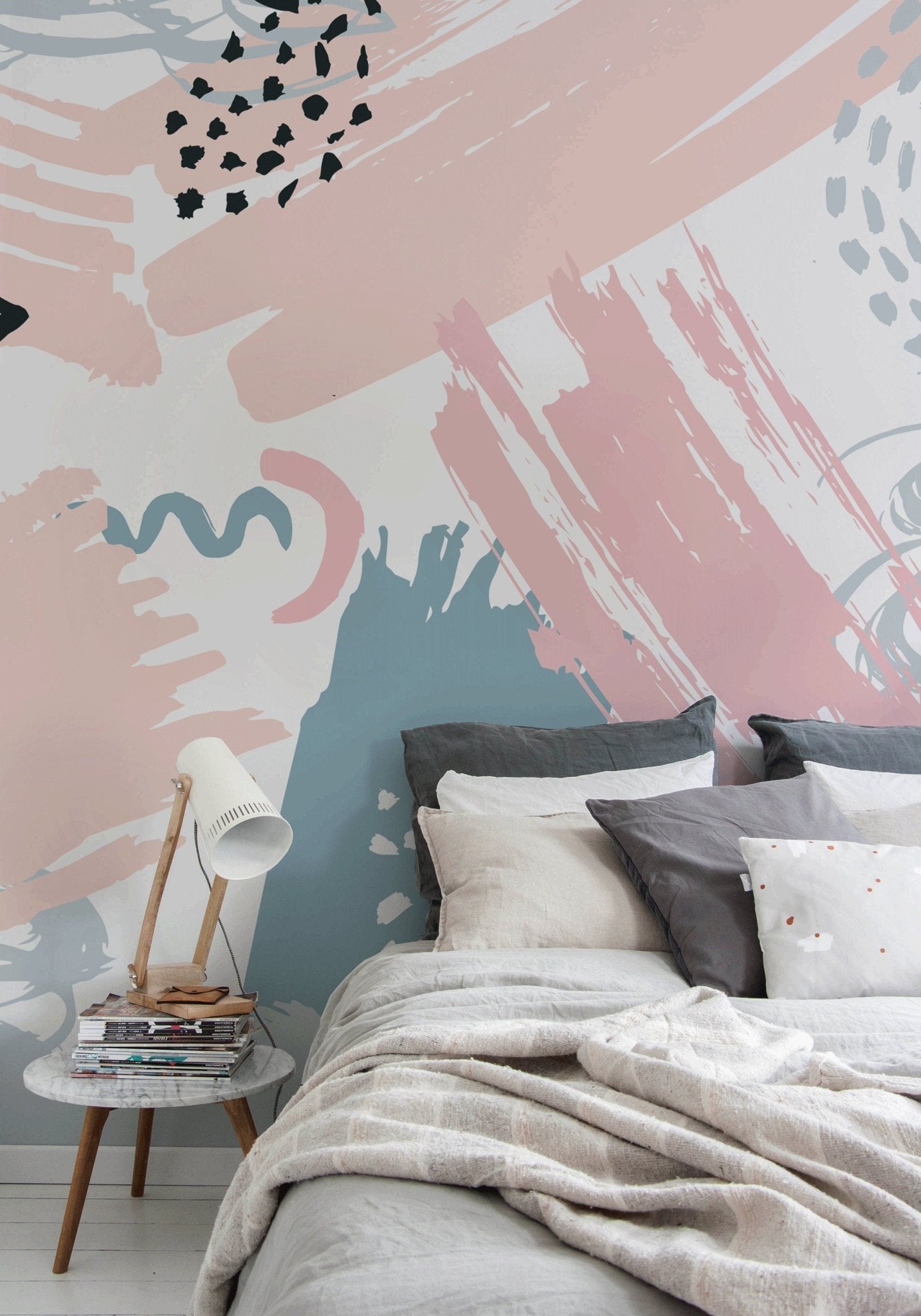 Abstract Pastel Brushstrokes Wallpaper - B349 - WallTrend