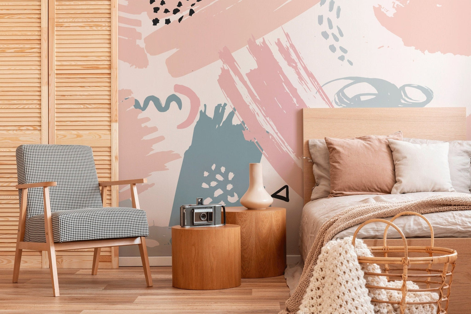 Abstract Pastel Brushstrokes Wallpaper - B349 - WallTrend