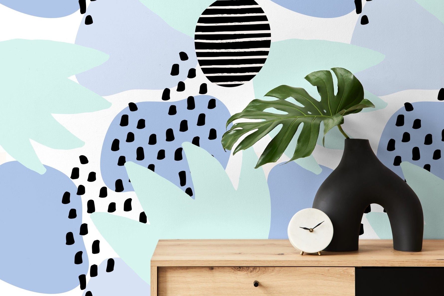 Abstract Pastel Shapes and Textures Wallpaper - B380 - WallTrend