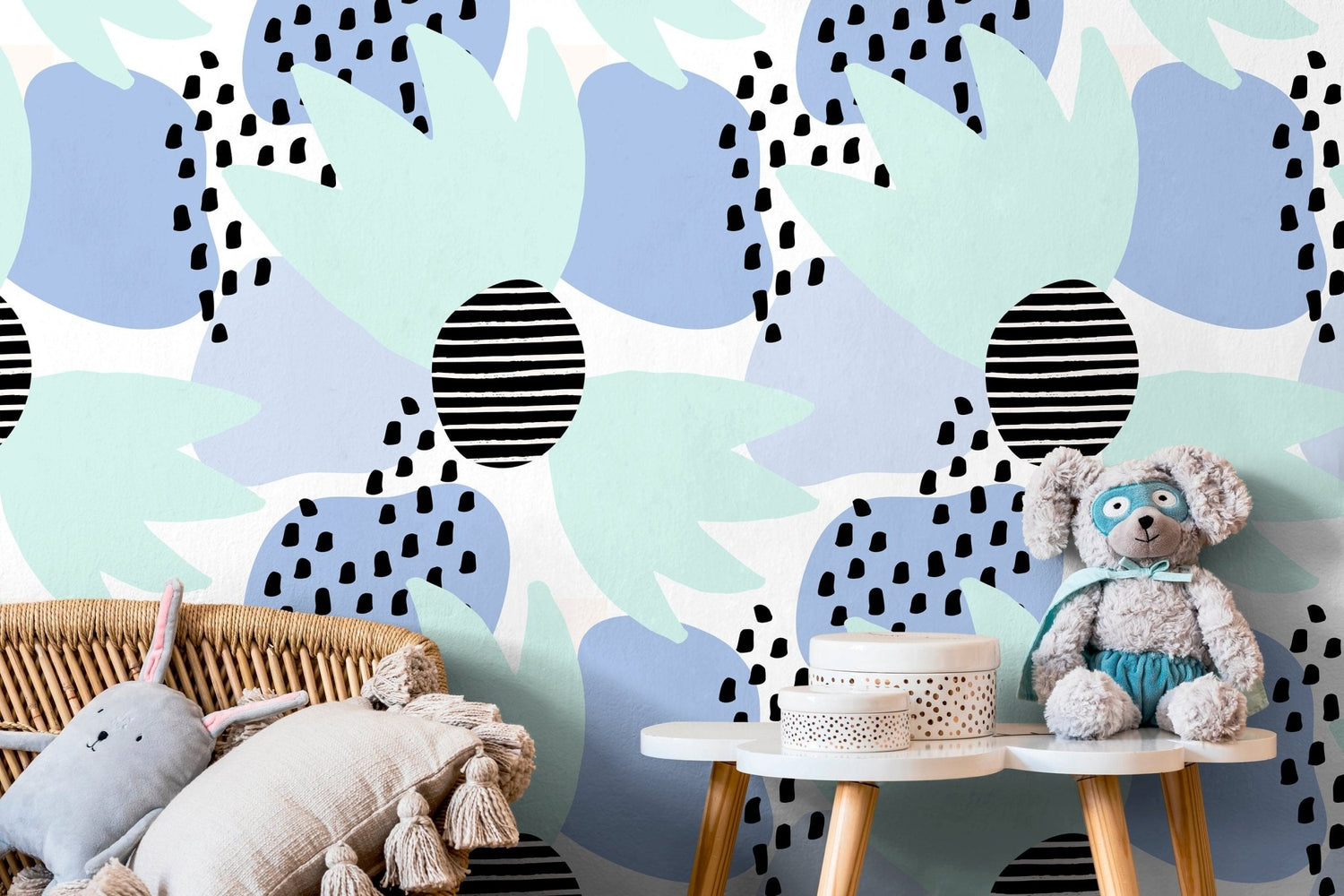 Abstract Pastel Shapes and Textures Wallpaper - B380 - WallTrend