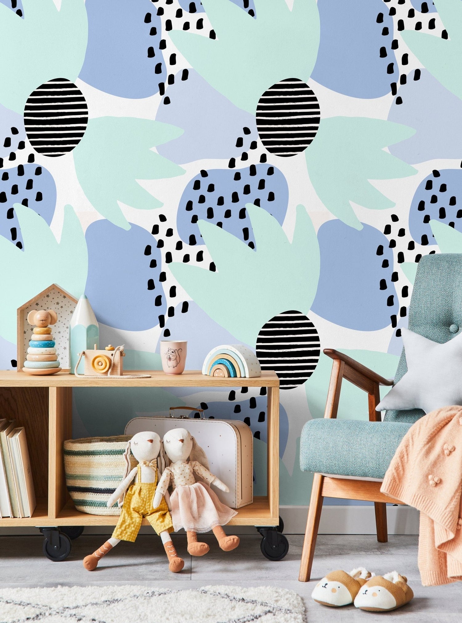 Abstract Pastel Shapes and Textures Wallpaper - B380 - WallTrend