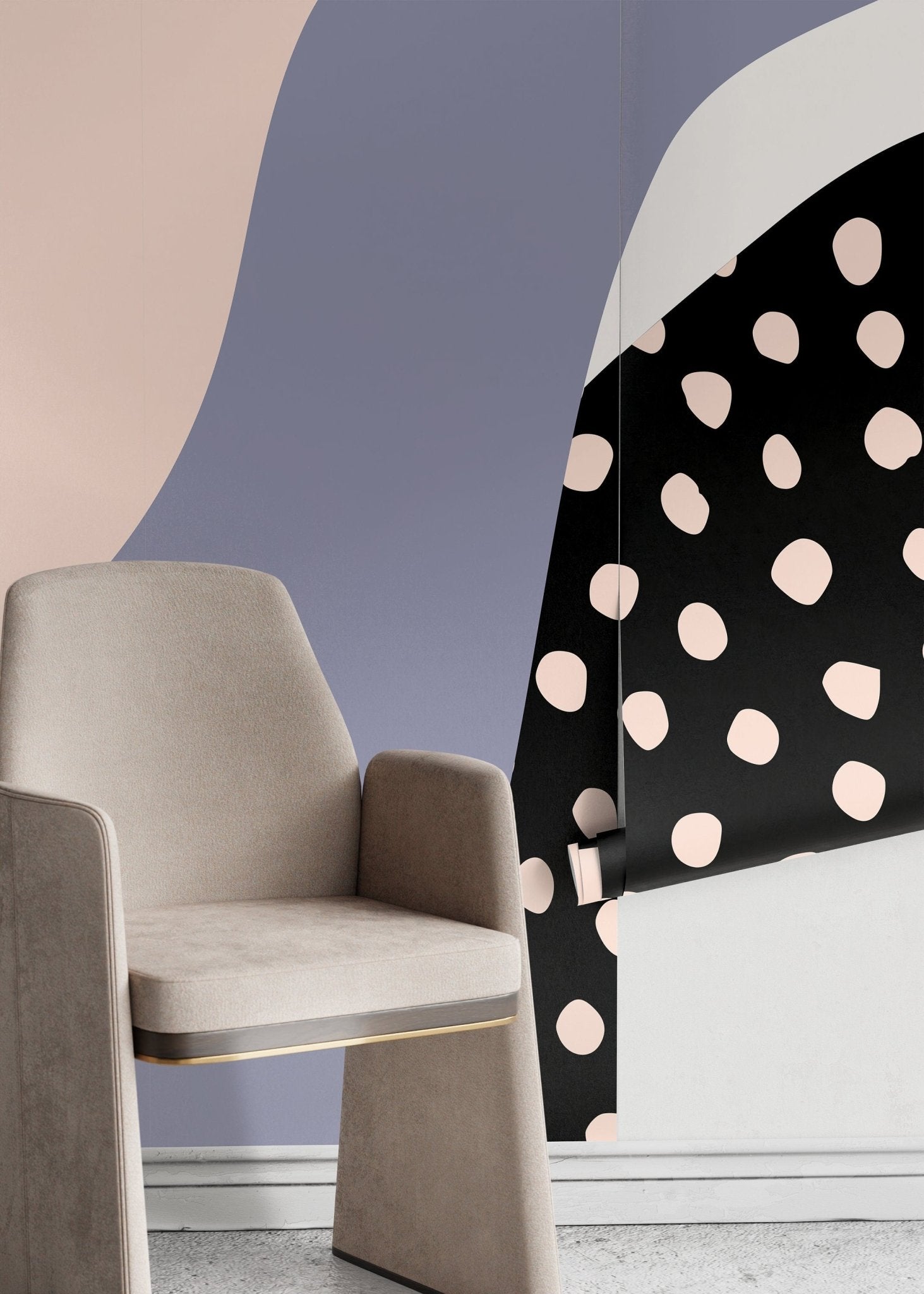 Abstract Playful Shapes Wallpaper - B377 - WallTrend