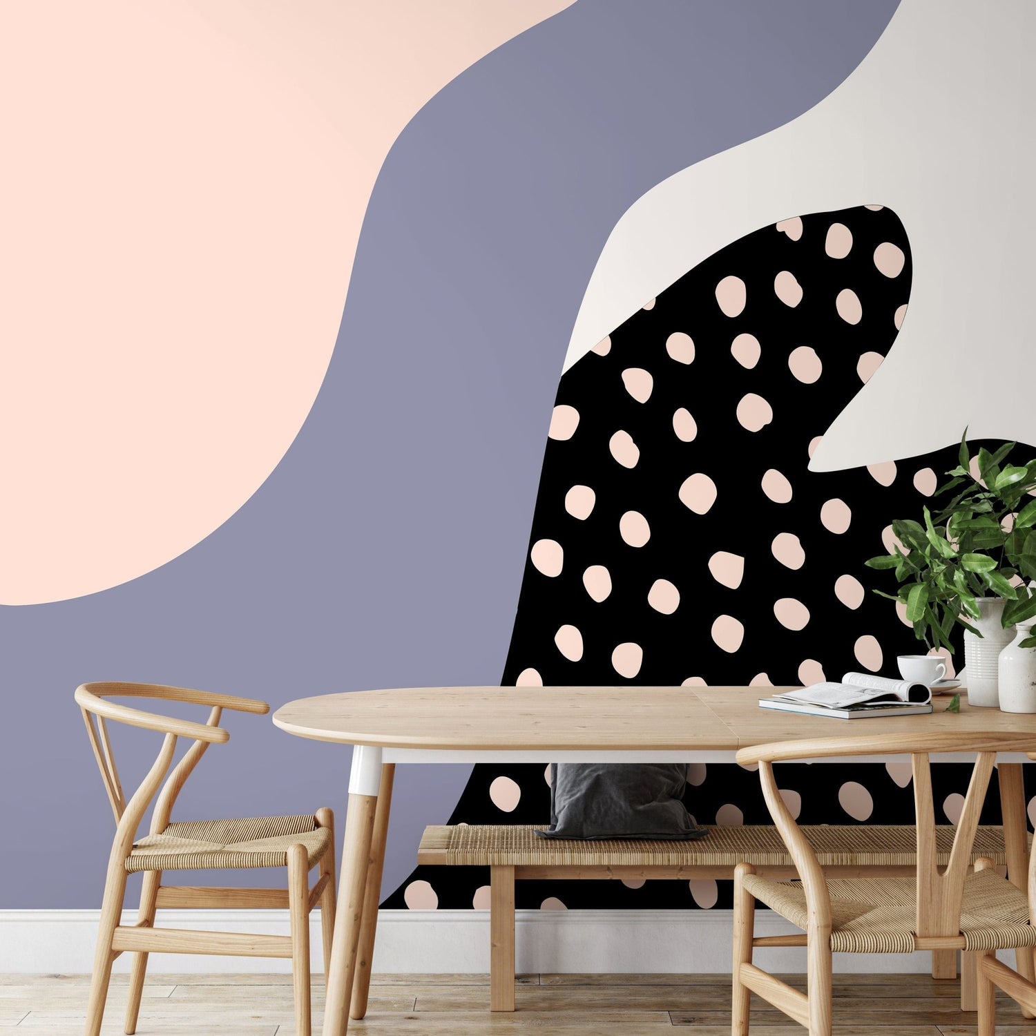 Abstract Playful Shapes Wallpaper - B377 - WallTrend