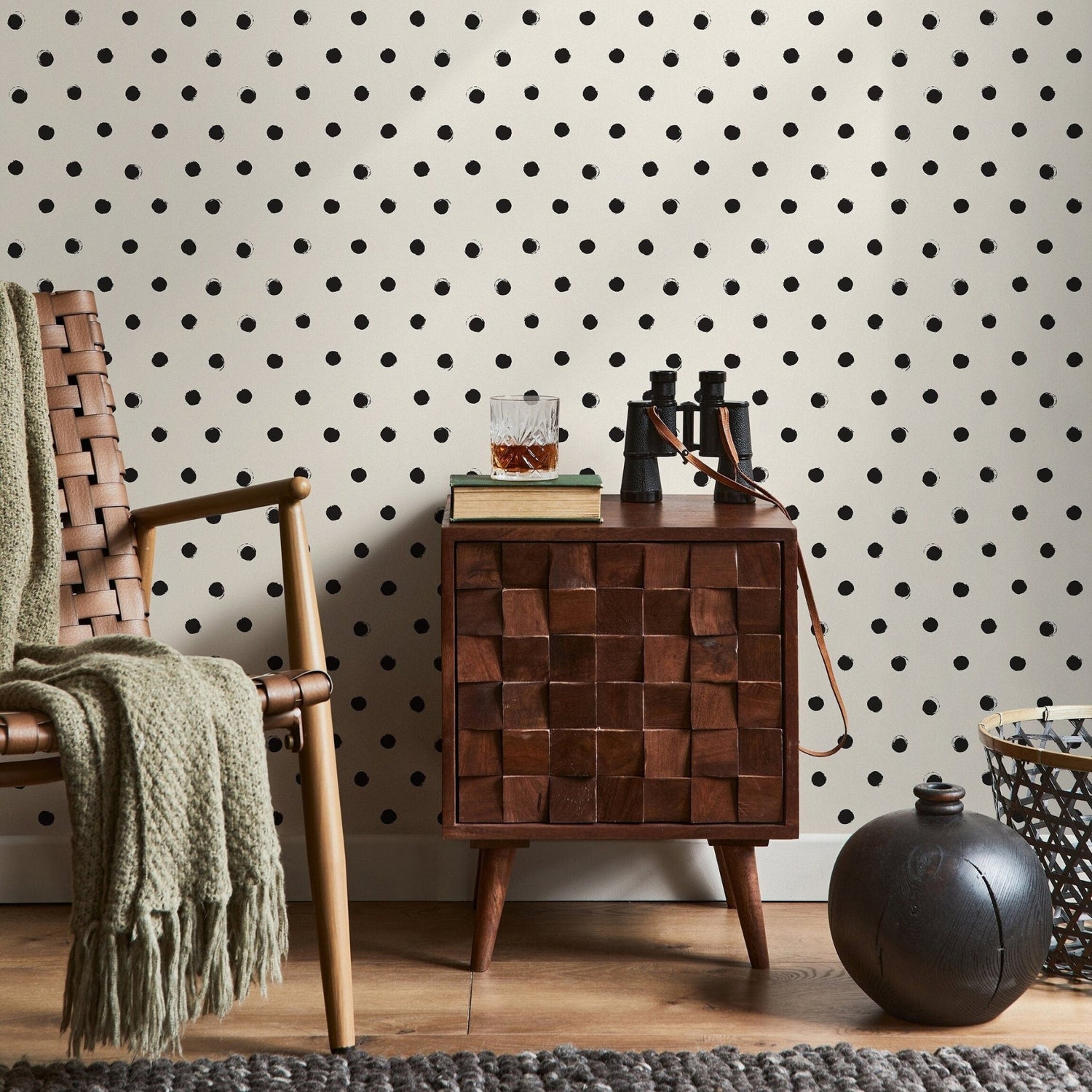 Abstract Polka Dot Wallpaper - A355 - WallTrend