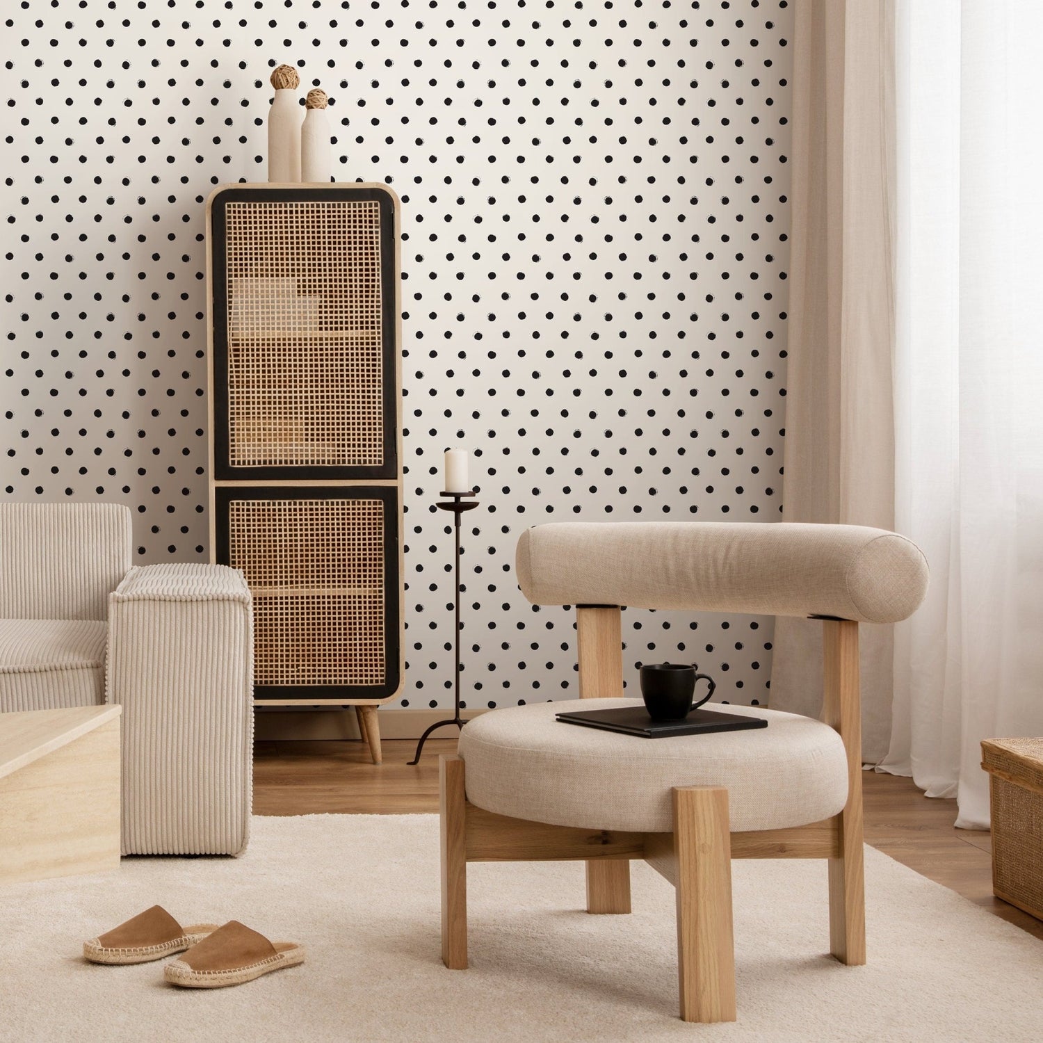 Abstract Polka Dot Wallpaper - A355 - WallTrend