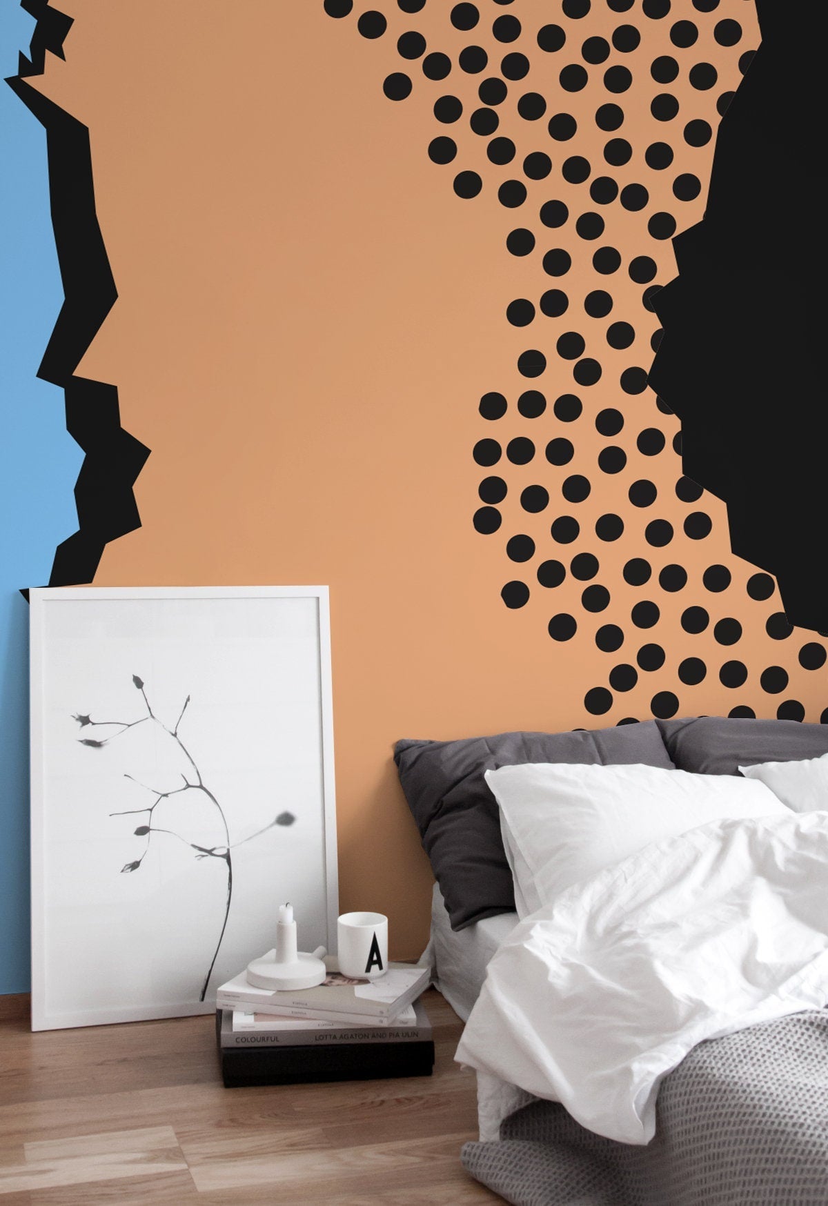 Abstract Profile Silhouette Wallpaper - B497 - WallTrend