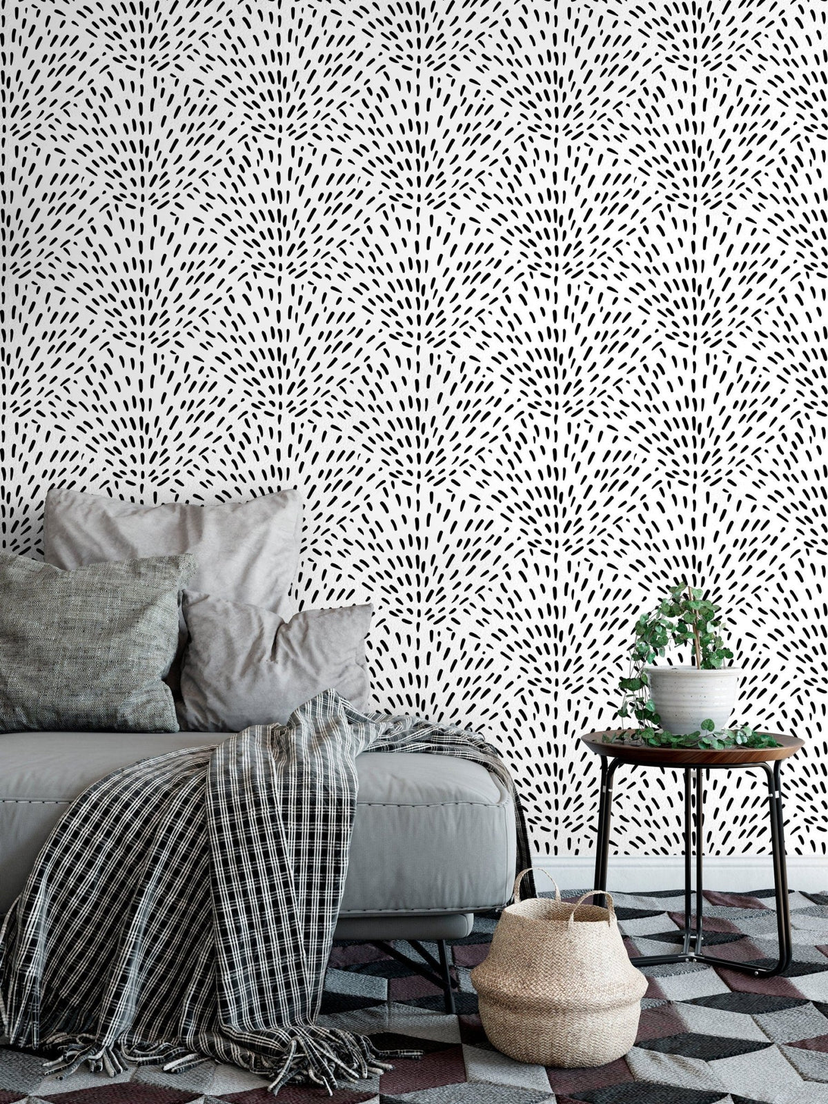 Abstract Radiating Lines Wallpaper - B940 - WallTrend