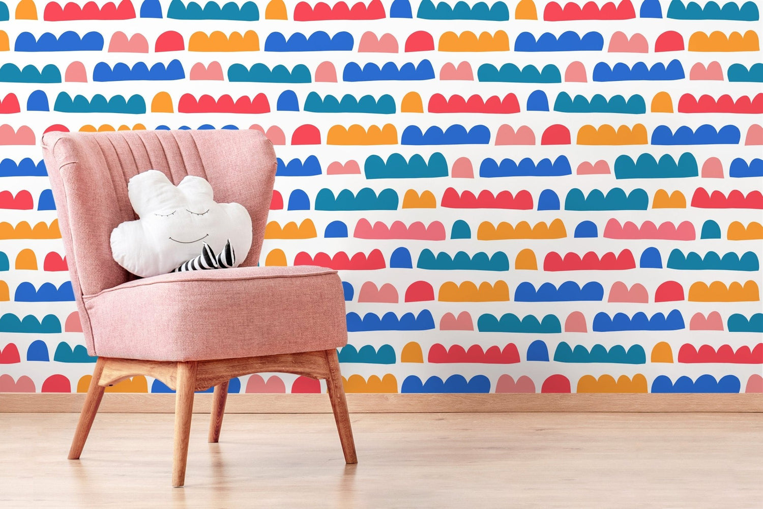 Abstract Scallop Pattern Wallpaper - D337 - WallTrend