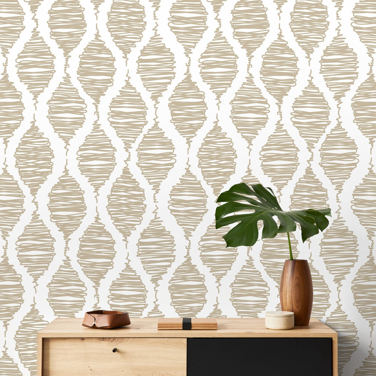 Abstract Scribble Wallpaper - C580 - WallTrend