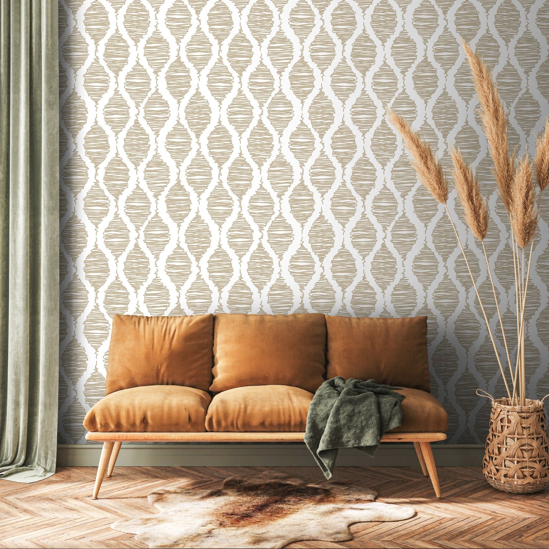 Abstract Scribble Wallpaper - C580 - WallTrend