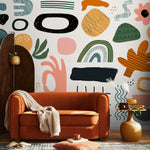 Abstract Shapes and Patterns Wallpaper - B302 - WallTrend