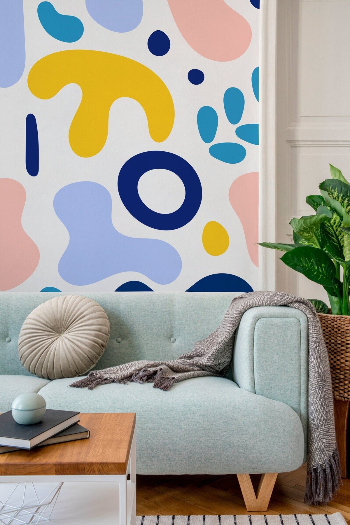 Abstract Shapes and Splashes Wallpaper - B567 - WallTrend