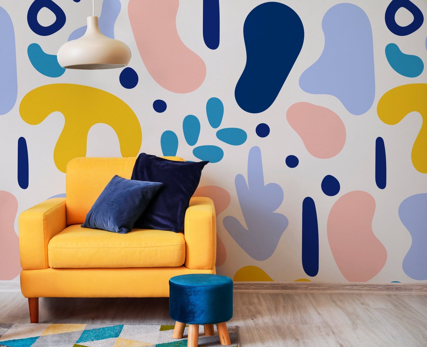 Abstract Shapes and Splashes Wallpaper - B567 - WallTrend