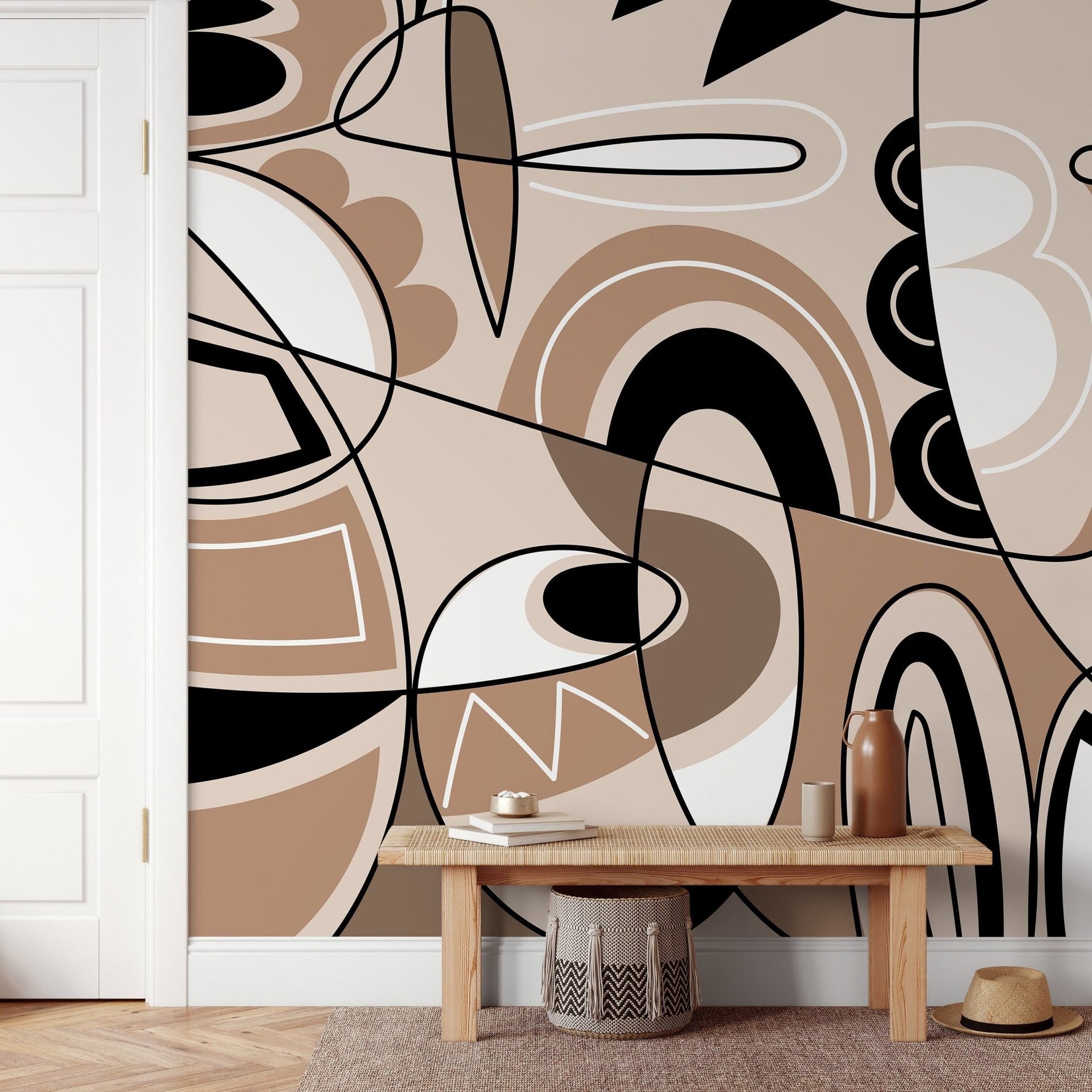 Abstract Shapes Harmony Wallpaper - D559 - WallTrend