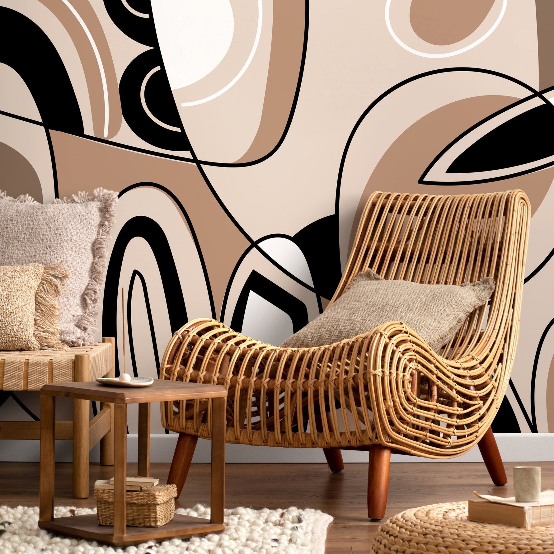 Abstract Shapes Harmony Wallpaper - D559 - WallTrend