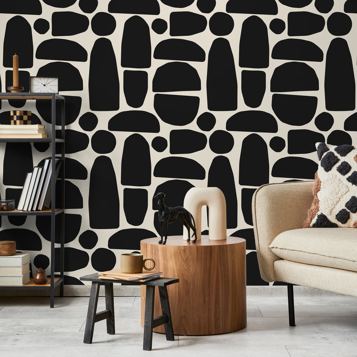 Abstract Shapes Wallpaper - C223 - WallTrend