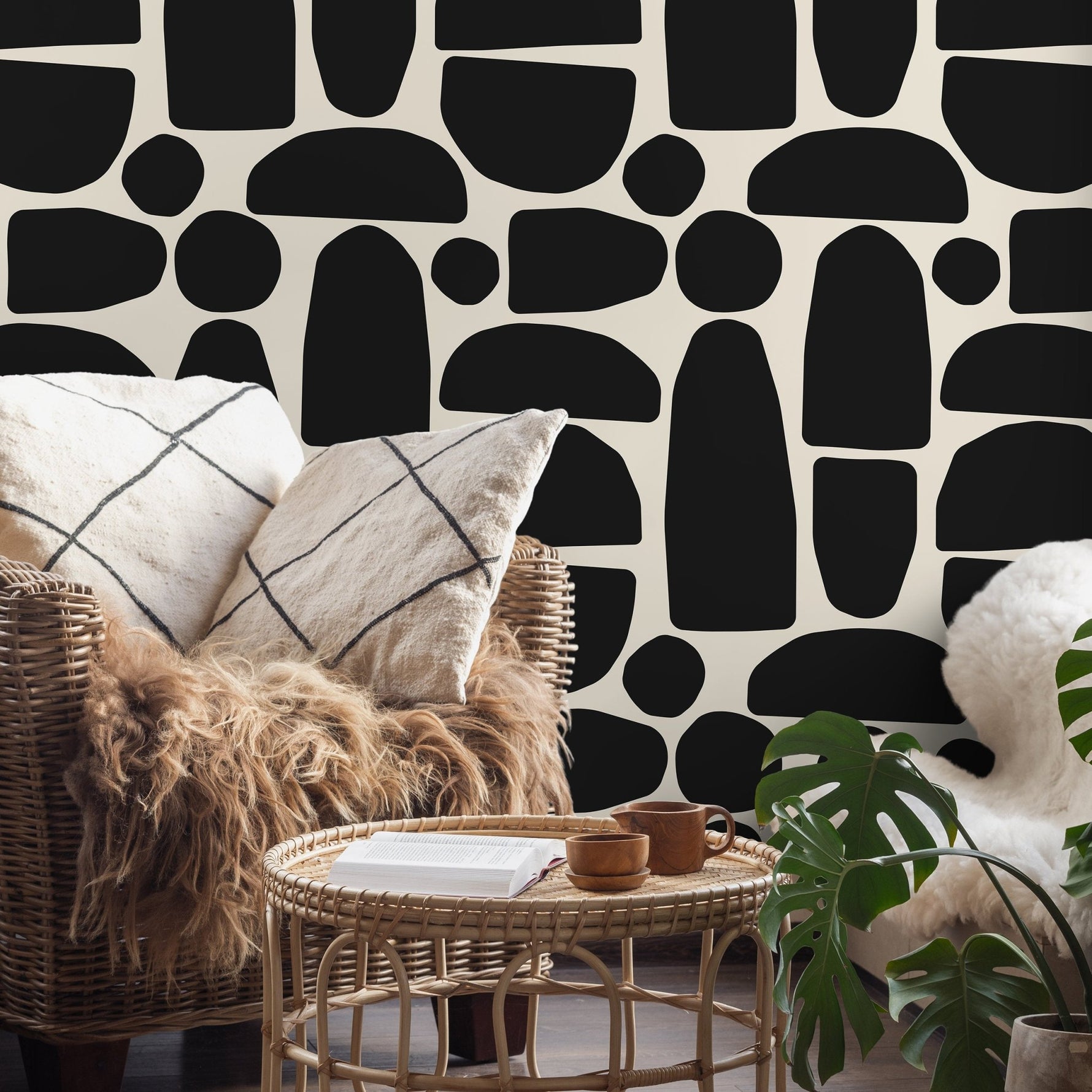 Abstract Shapes Wallpaper - C223 - WallTrend