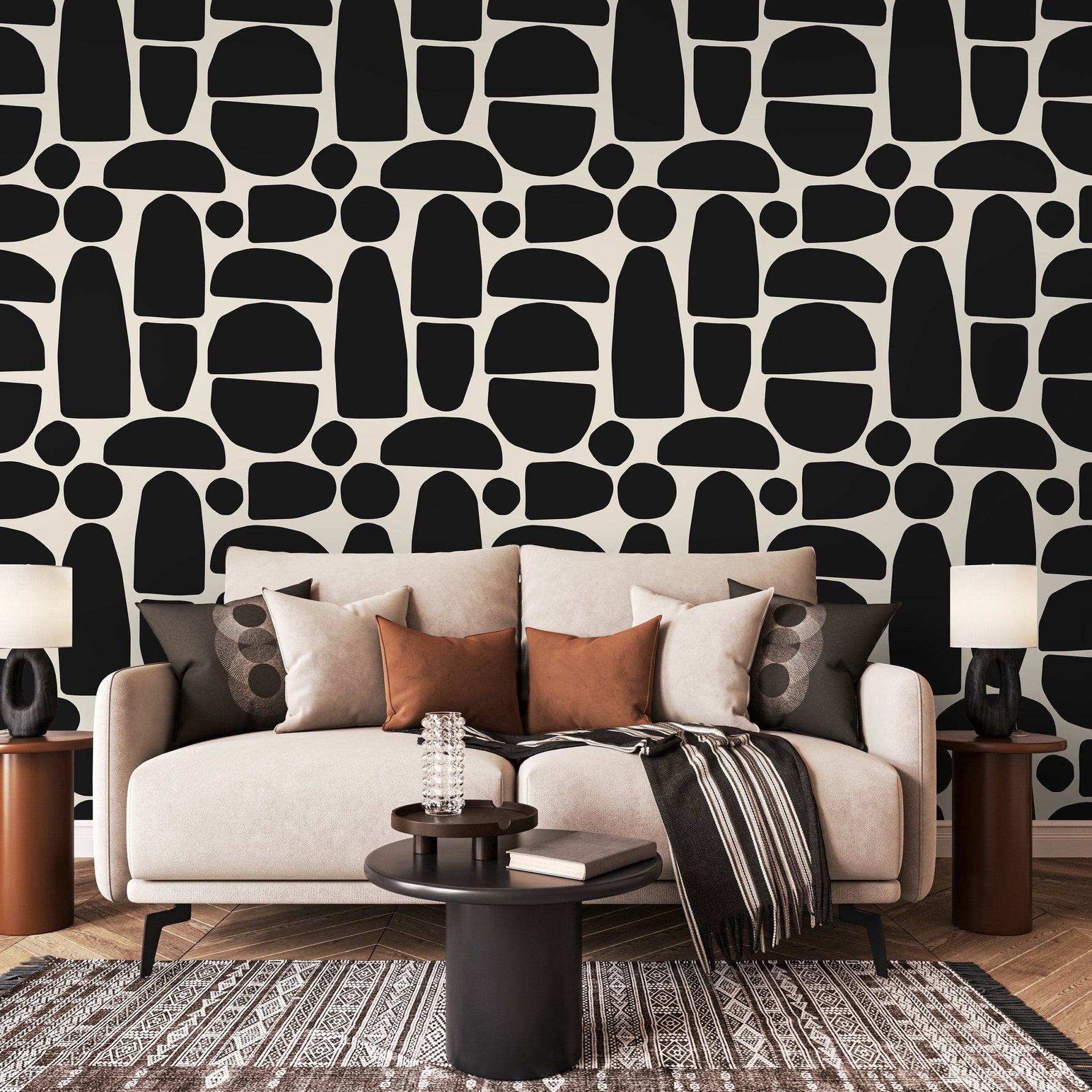 Abstract Shapes Wallpaper - C223 - WallTrend