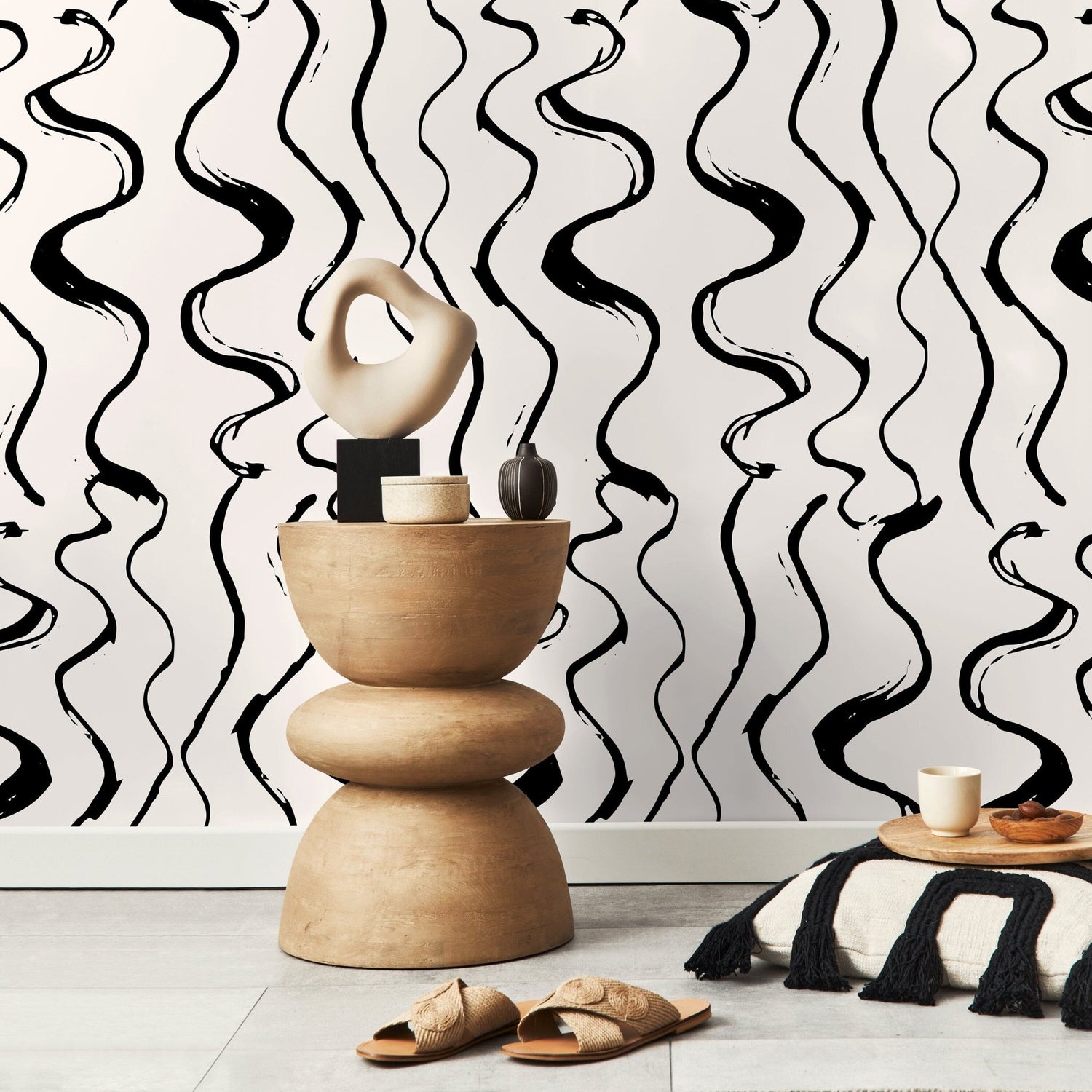 Abstract Squiggles Wallpaper - C432 - WallTrend