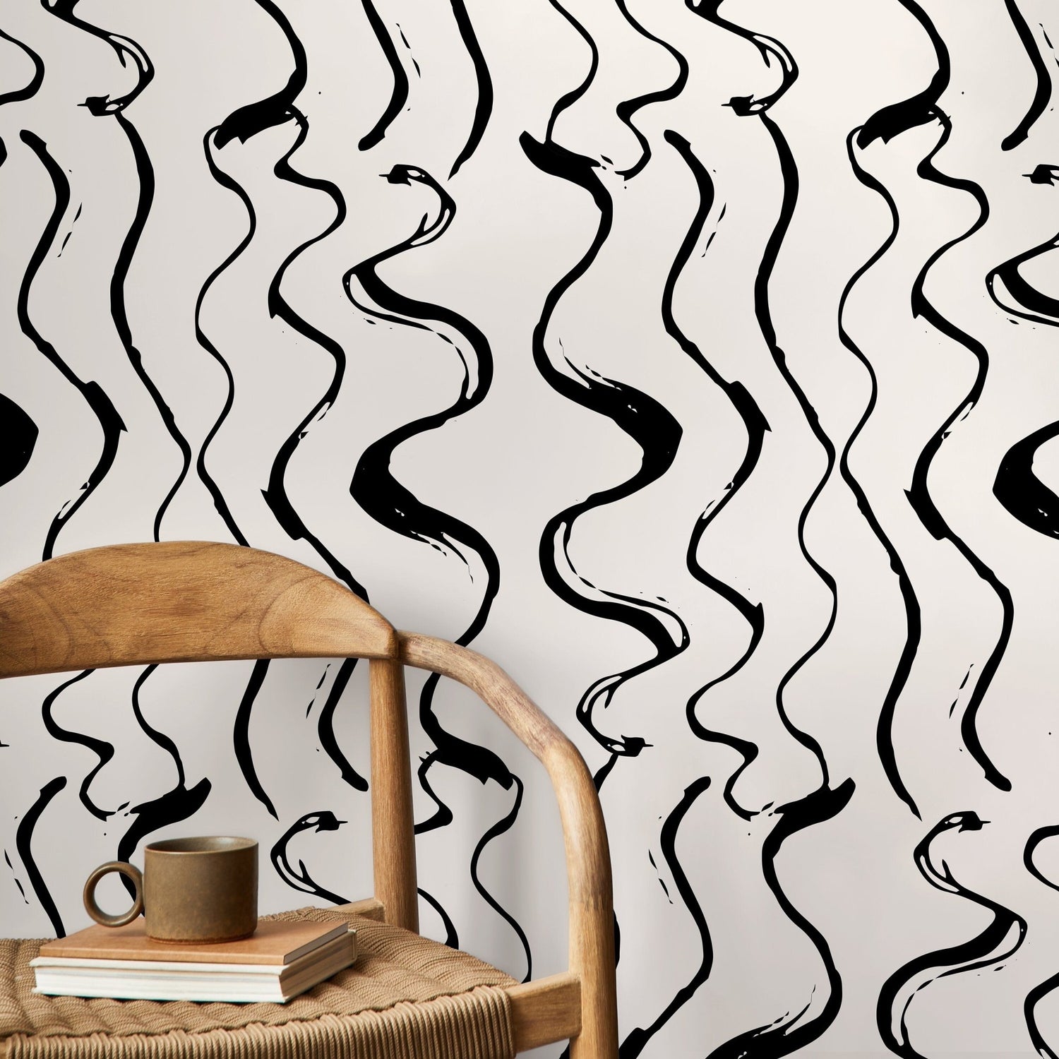 Abstract Squiggles Wallpaper - C432 - WallTrend