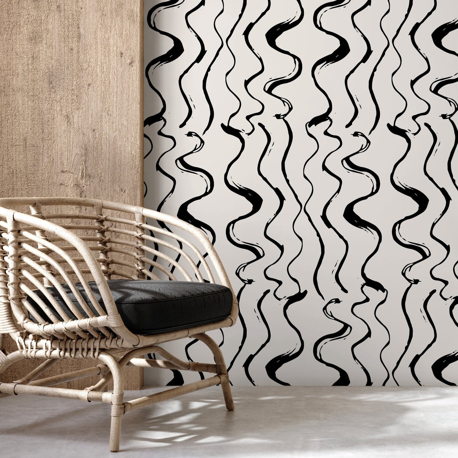 Abstract Squiggles Wallpaper - C432 - WallTrend