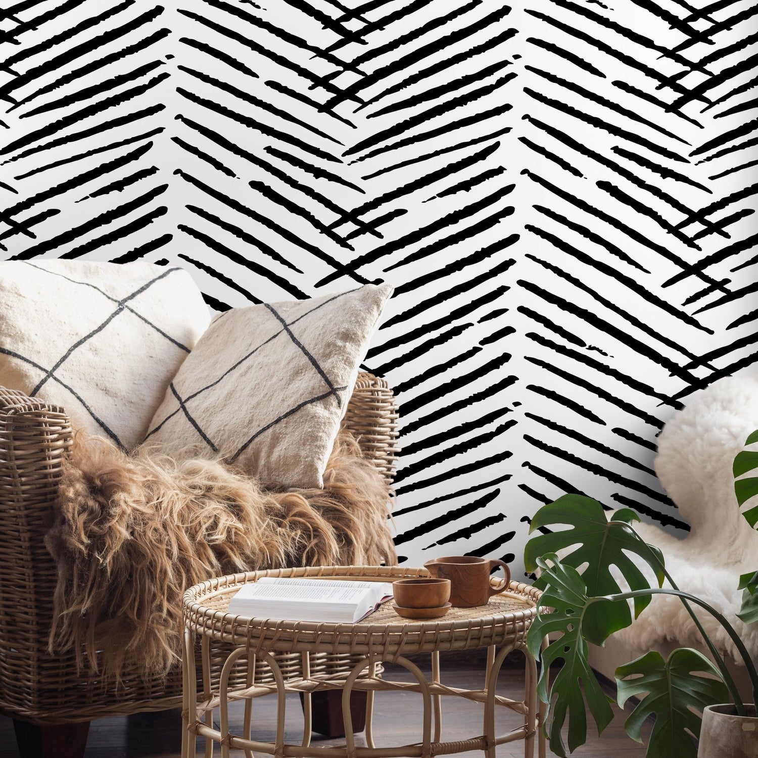 Abstract Streaks Wallpaper - C518 - WallTrend