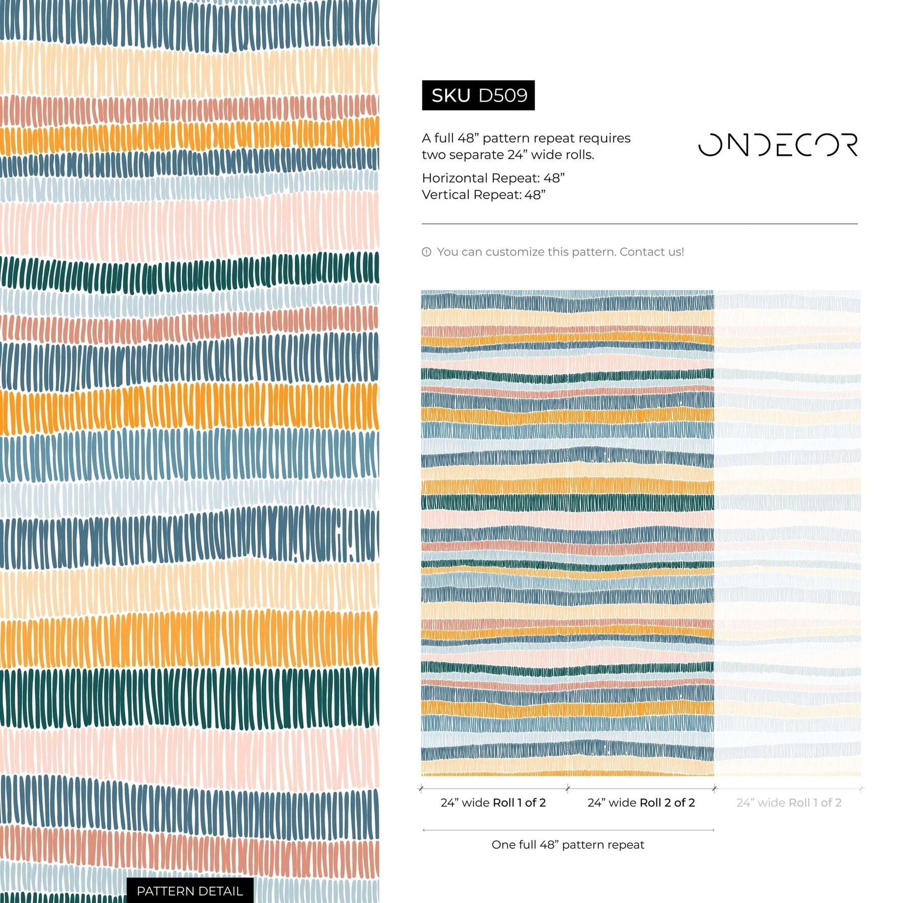 Abstract Striped Wallpaper / Peel and Stick Wallpaper Removable Wallpaper Home Decor Wall Art Wall Decor Room Decor - D509 - WallTrend