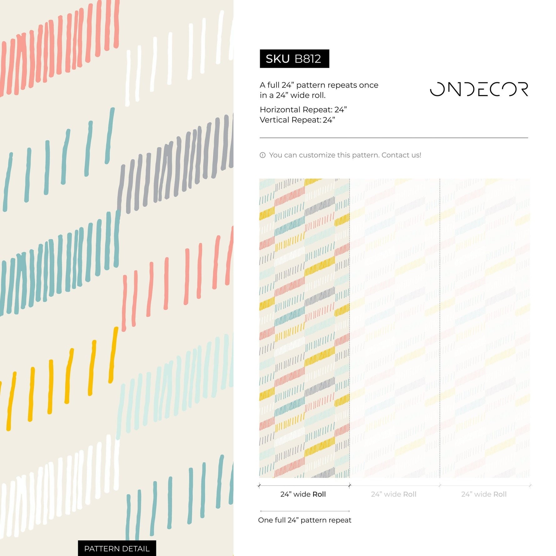 Abstract Strokes Wallpaper - B812 - WallTrend