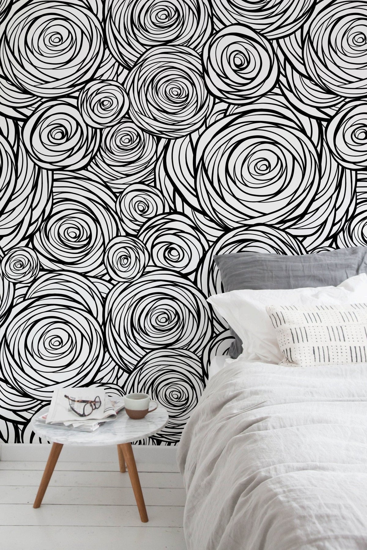 Abstract Swirling Circles Wallpaper - B691 - WallTrend