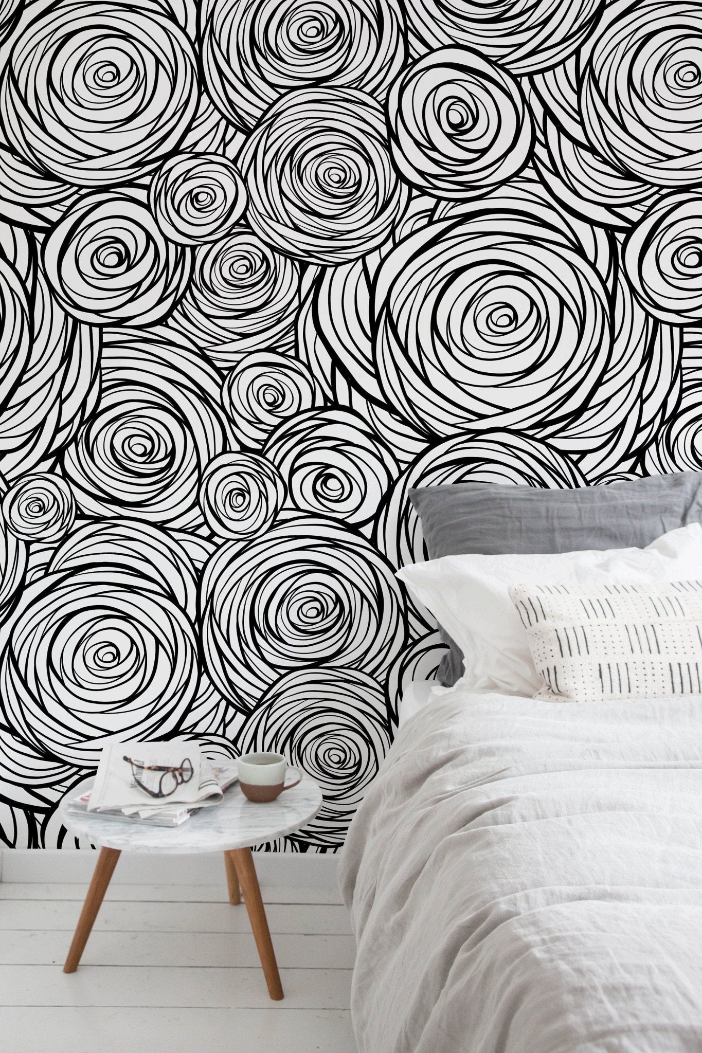 Abstract Swirling Circles Wallpaper - B691 - WallTrend