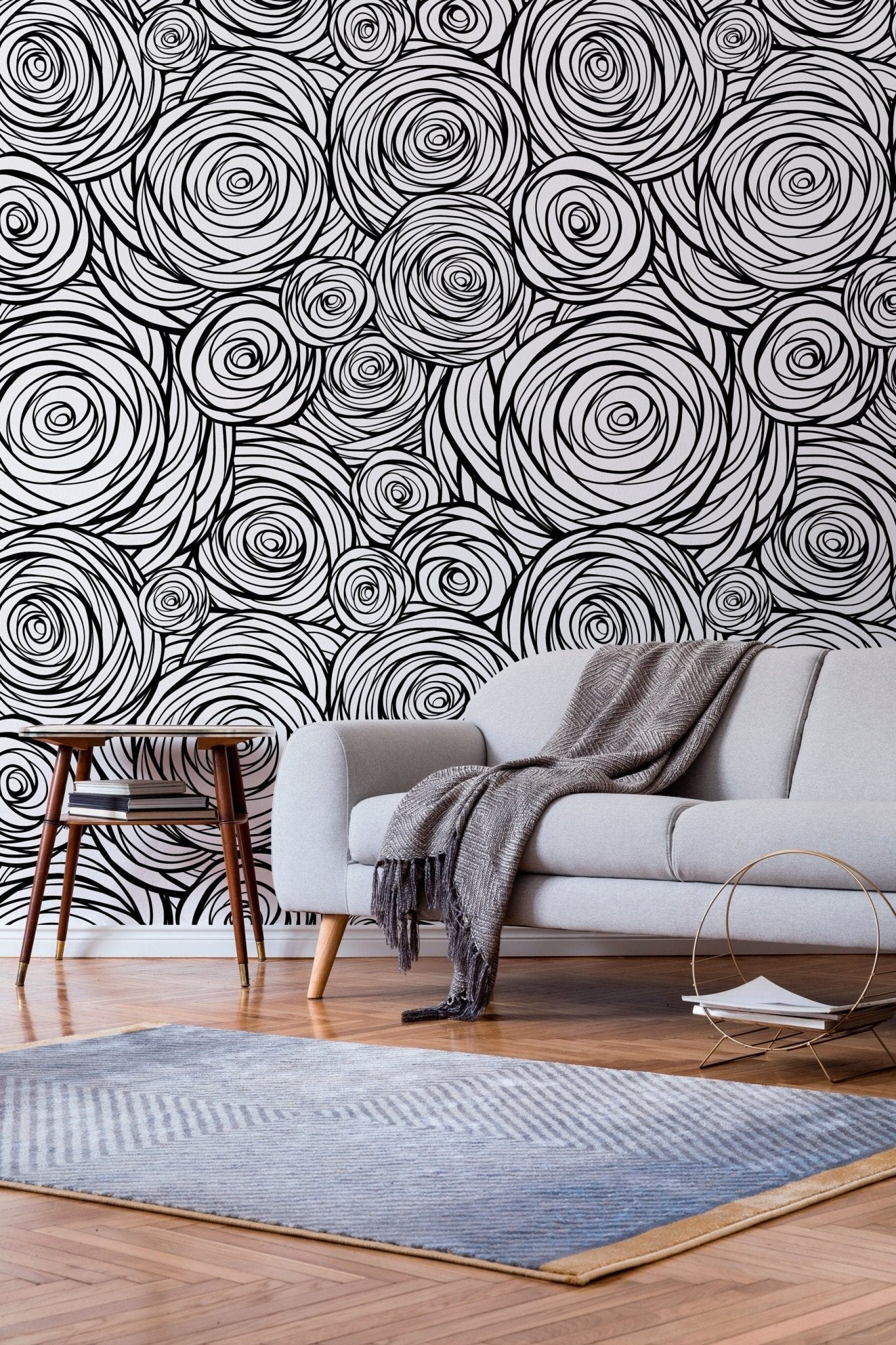 Abstract Swirling Circles Wallpaper - B691 - WallTrend