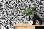 Abstract Swirling Circles Wallpaper - B691 - WallTrend