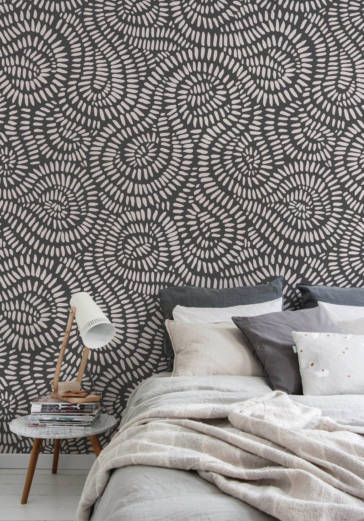 Abstract Swirling Dots Wallpaper - B875 - WallTrend