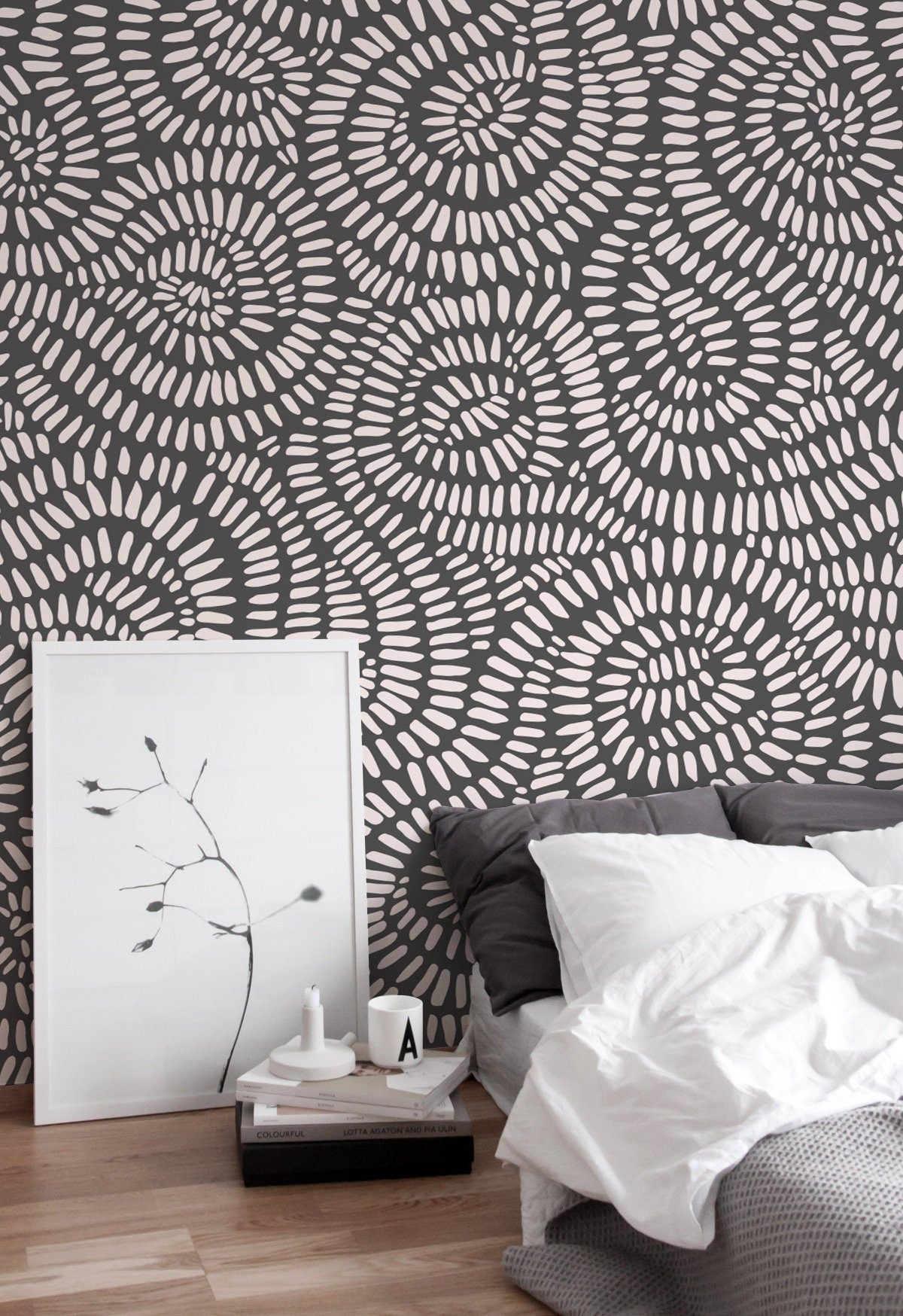 Abstract Swirling Dots Wallpaper - B875 - WallTrend