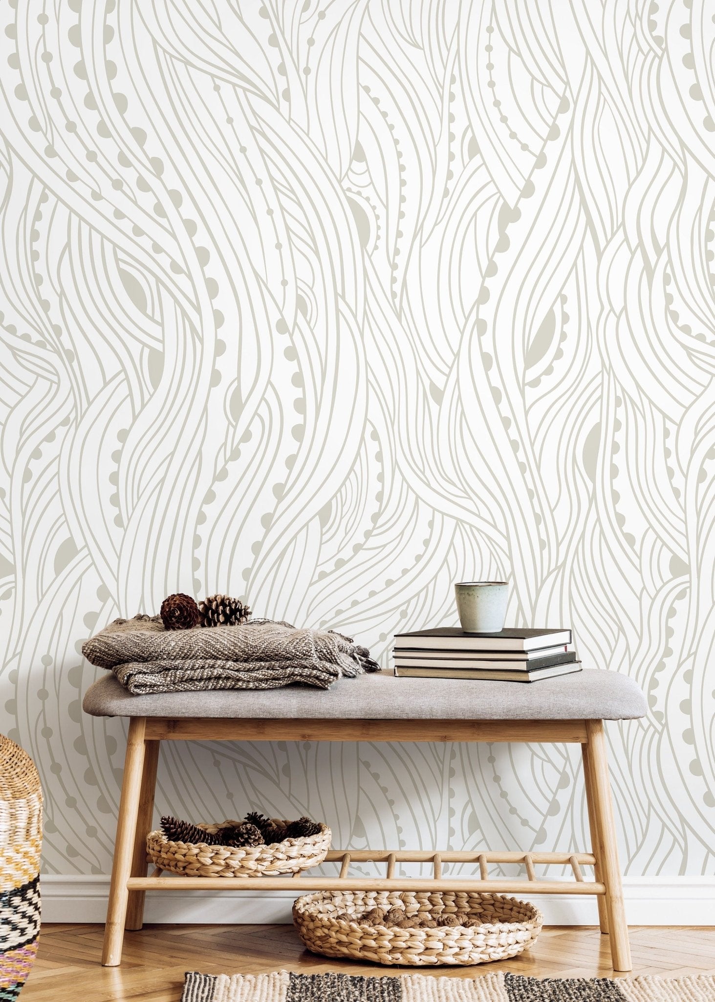 Abstract Swirls and Hues Wallpaper - D177 - WallTrend