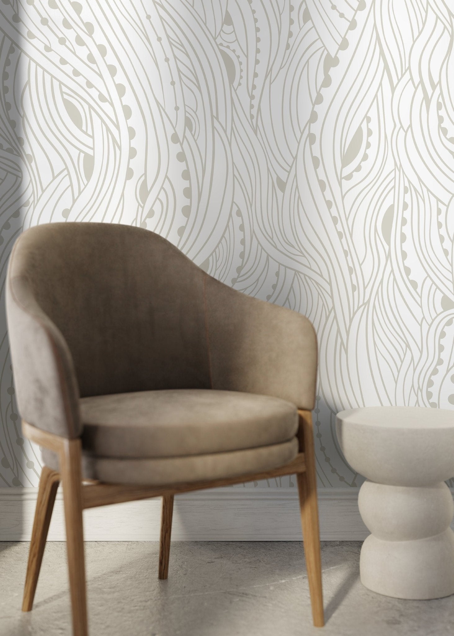 Abstract Swirls and Hues Wallpaper - D177 - WallTrend