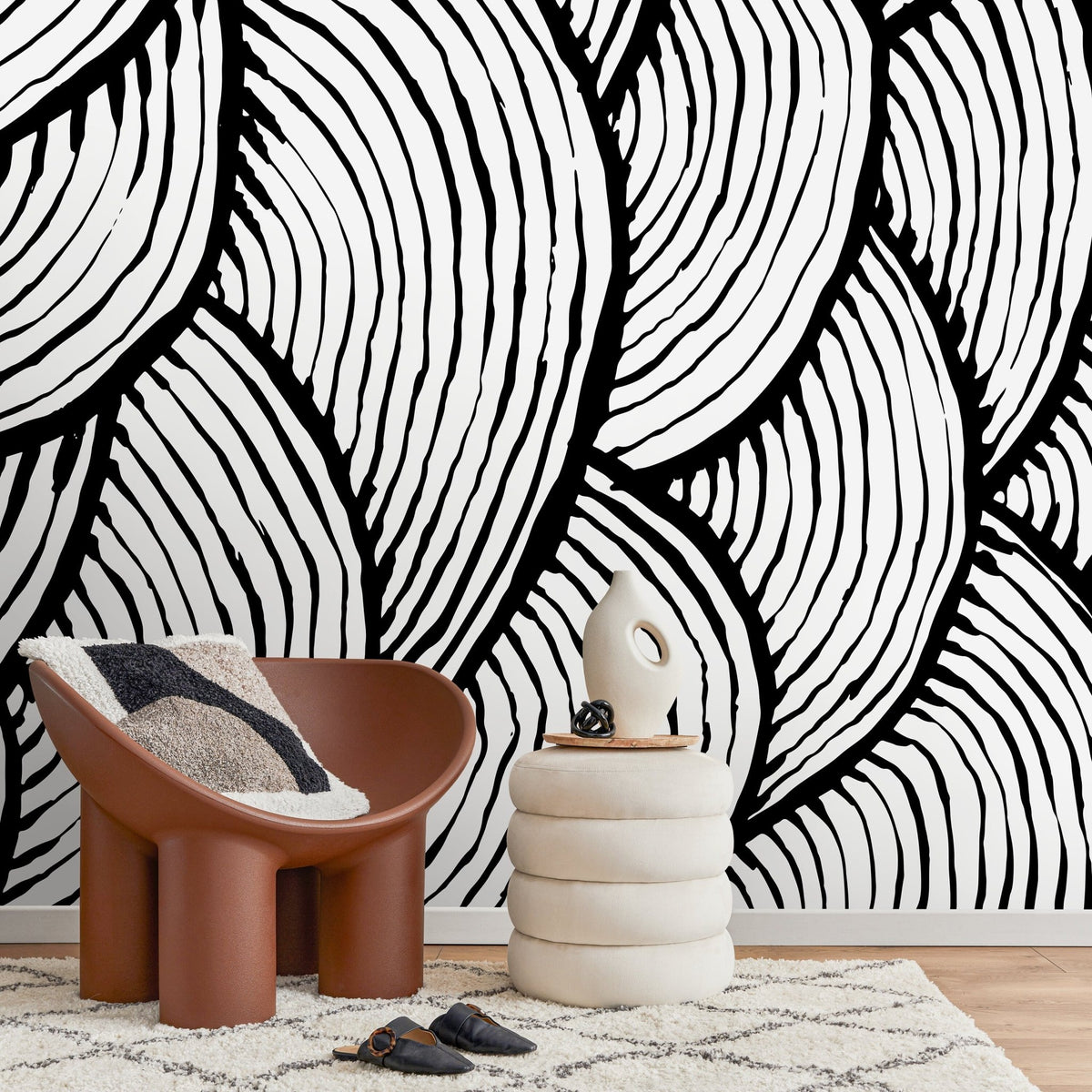 Abstract Swirls Wallpaper - A435 - WallTrend