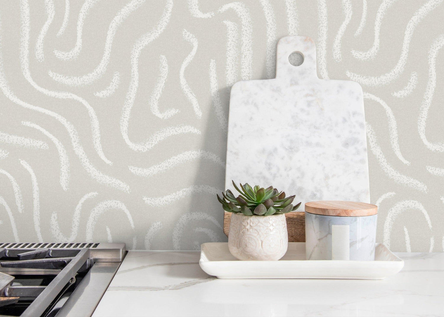 Abstract Swirls Wallpaper - C658 - WallTrend