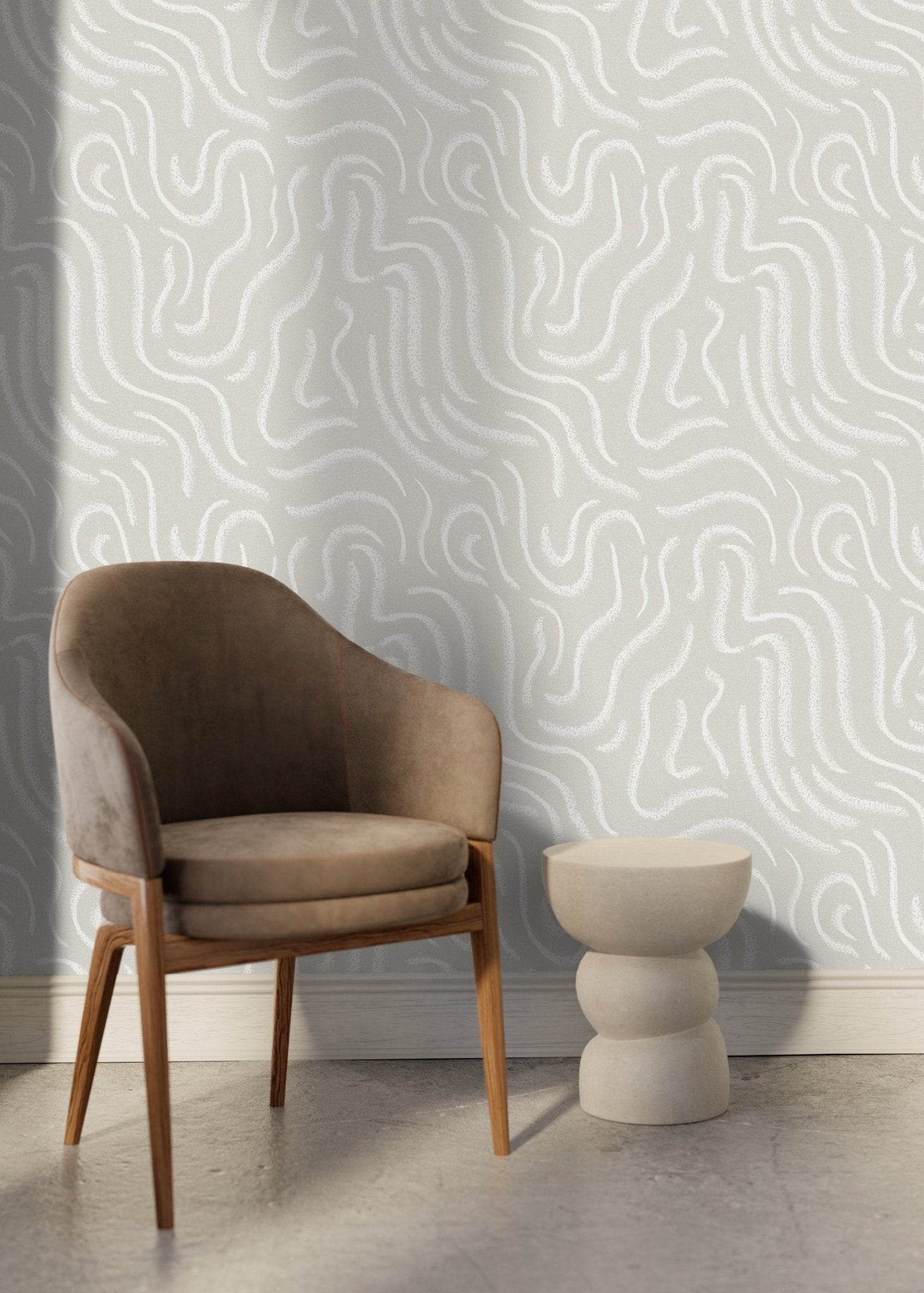 Abstract Swirls Wallpaper - C658 - WallTrend